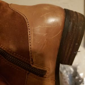 Wide calf leather boots